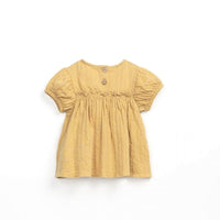 Mustard Yellow Organic Cotton Girls Dress