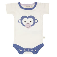 Baby Summer Blue Monkey Bodysuit