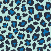 Leopard Print Wrapping Paper - Blue